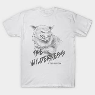 Wolf, The Wilderness- Gray Design T-Shirt